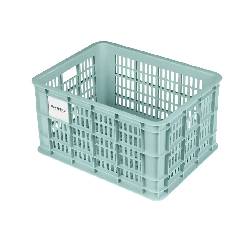 Weekendaanbieding Basil Kunststof Fietskrat Small klein Silver Blue