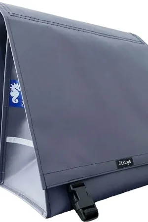 Clarijs Dubbele Fietstas XL PVC 46L met uitsparing matt grijs Alleen Vandaag