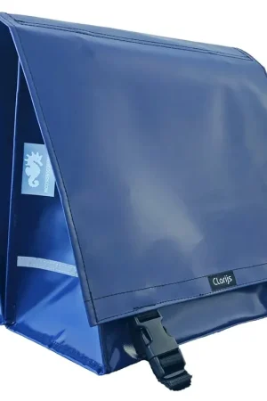 Clarijs Dubbele Fietstas XL PVC 46L met uitsparing d blauw Korting