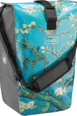 Clarijs Enkele Fietstas Solobag 24L Van Gogh almond blossom Hoge Kwaliteit