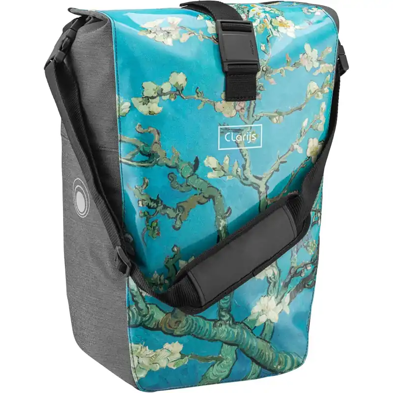 Clarijs Enkele Fietstas Solobag 24L Van Gogh almond blossom Hoge Kwaliteit