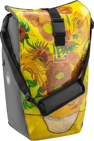 Clarijs Enkele Fietstas Solobag 24L Van Gogh sunflowers Bestseller