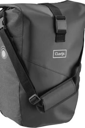 Betrouwbaar Clarijs Enkele Fietstas Solobag 24L zwart-grijs
