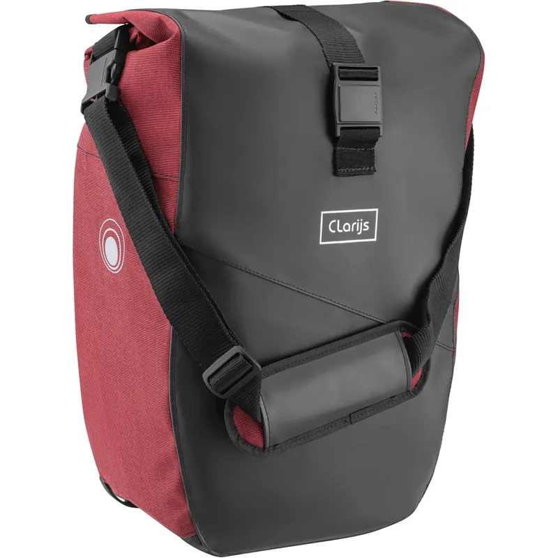 Clarijs Enkele Fietstas Solobag 24L zwart-rood Betrouwbaar