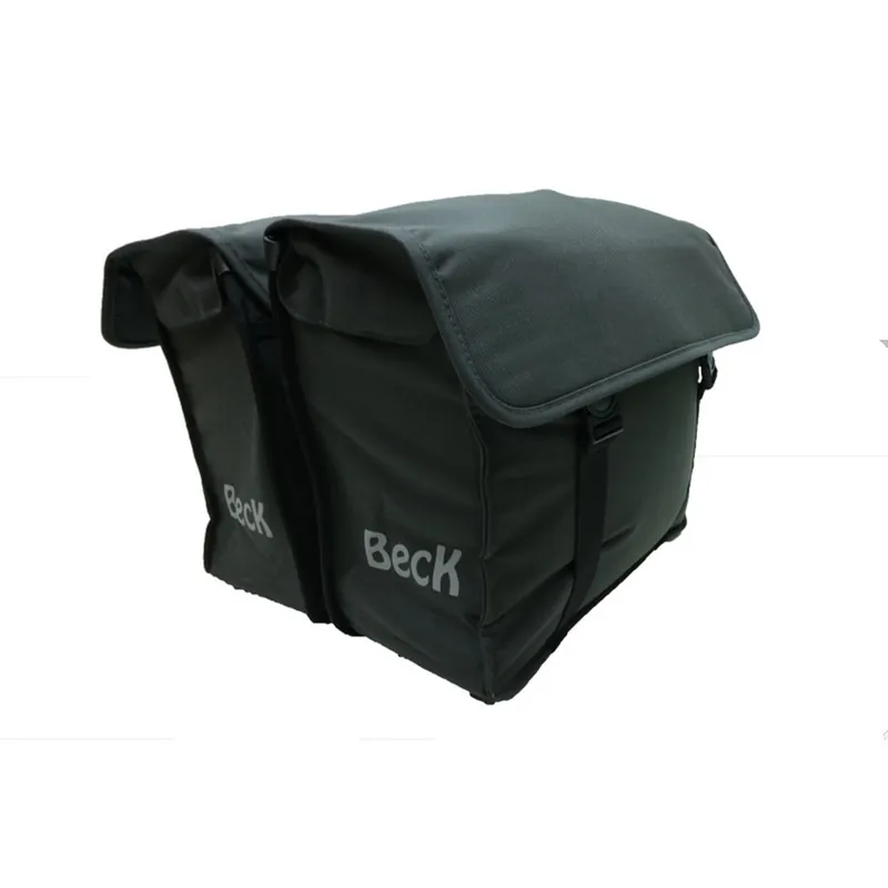 Beck Dubbele Fietstas Canvas Small Grijs Betaalbaar