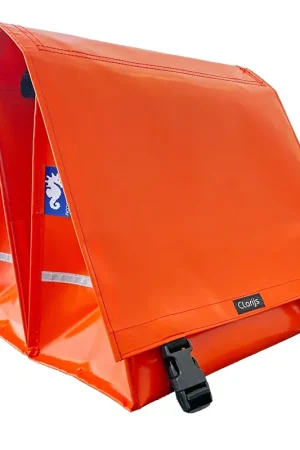 Direct Verzonden Clarijs Dubbele Fietstas XL PVC 46L Oranje