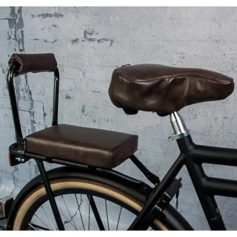 Ohmiomine Bagagedragerkussen Fietskussen Leather Look Chocolade Bruin Tijdelijk Beschikbaar