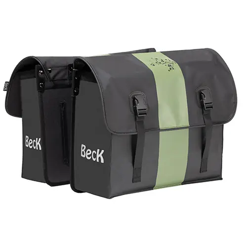 Beck Dubbele Fietstas Classic Watercress Snelle Levering