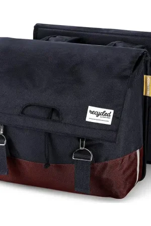 Hete Deal URBAN PROOF Dubbele Fietstas 40 liter recycled Bordeaux