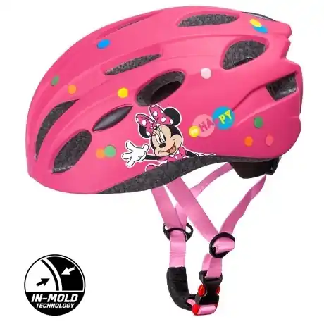 Seven Polska Kinderhelm Fietshelm S Minnie Mouse Roze Flitsaanbieding