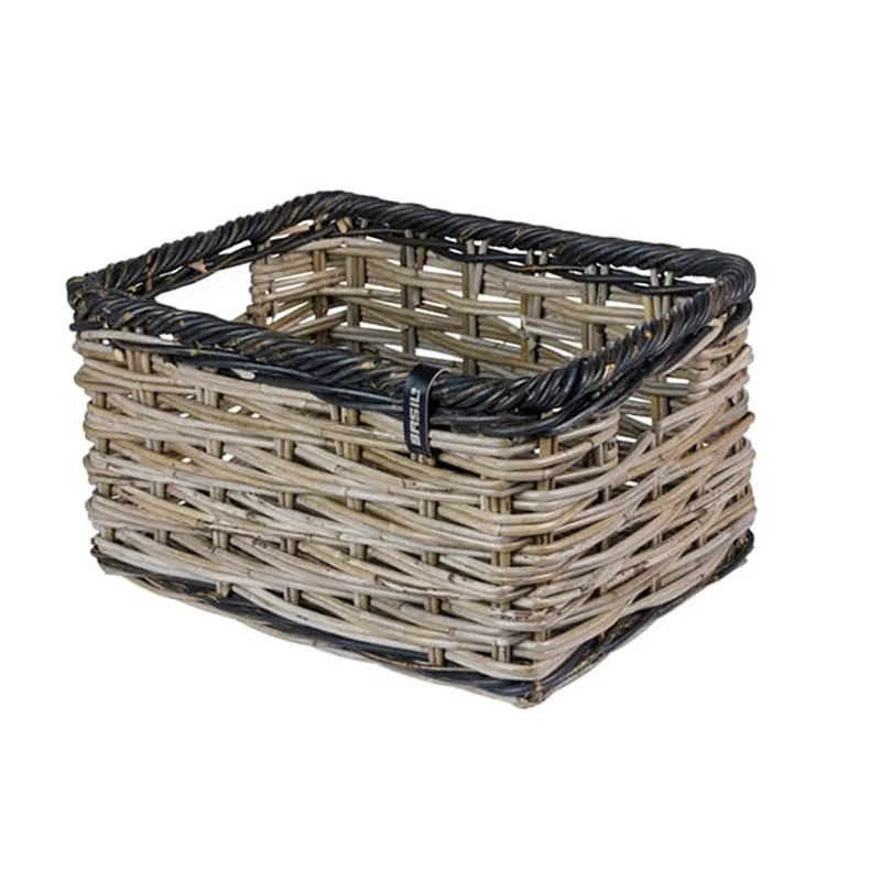 Basil Mand Dijon L rotan grijs/zwart Premium
