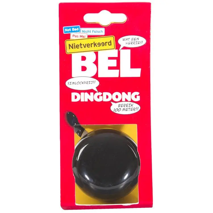 Niet verkeerd bel Ding Dong 60mm zw Snelle Levering
