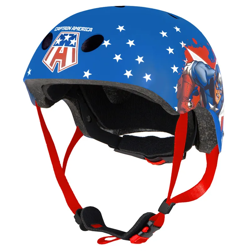 Koop Vandaag Seven Polska kinderhelm Captain America Blauw Fietshelm – 52-56 cm (M)