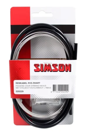 Direct Verzonden Simson remkabel Nexus RVS zw