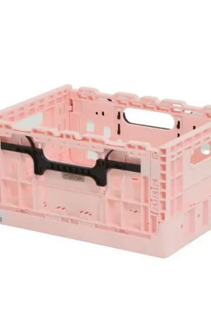 Aanbieding Wicked Smart Crate Licht Roze met zwarte grepen