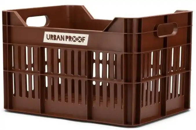 Finale Uitverkoop URBAN PROOF Fietskrat 30L Click Donkerbruin