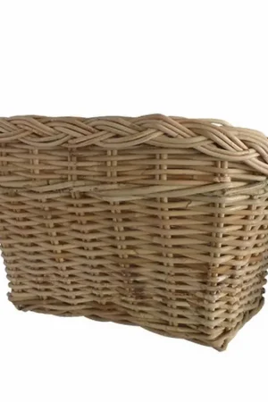 Laatste Versie Wicked Rieten Fietsmand Aan Stuur Rechthoek Naturel