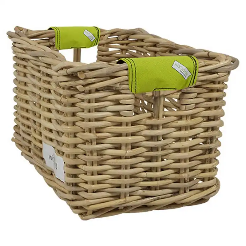 Wicked Rieten Fietsmand XL Lime Solid grijs Op = Op
