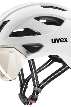 Uvex fietshelm Stride Visor 2026 wit Uitverkoop