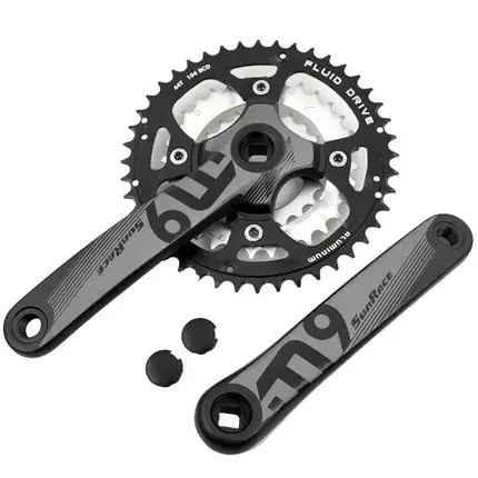 SUNRACE crankstel M914 44/32/22 9v zwart Goedkoop