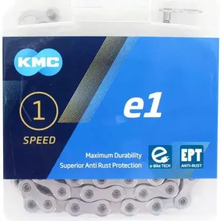 Aanbieding KMC KETTING 1V 3/32 KMC E1 EPT WAXED 130 ZI