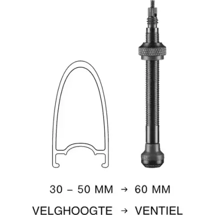 Superprijs SCHWALBE TUBELESS VENTIEL SCHWALBE 60MM