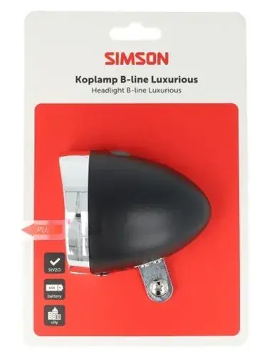 Simson koplamp Classic Luxurious batterij 30 lux z Betaalbaar