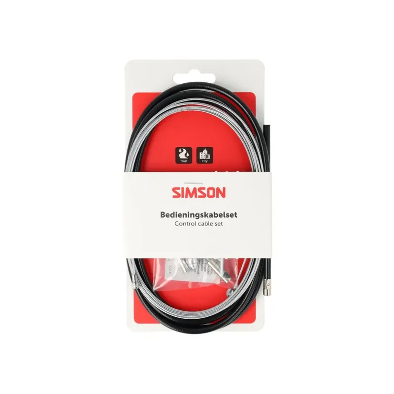 Simson remkabel set universeel met inbus RVS zwart Seizoensaanbieding