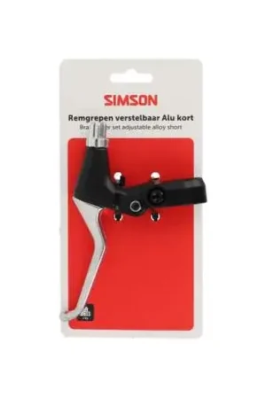 Voordeelprijs Simson remgreep set kort alu/zwart