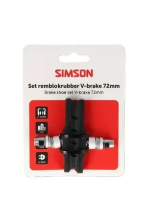 Voordeelprijs Simson remblok V-brake 72mm