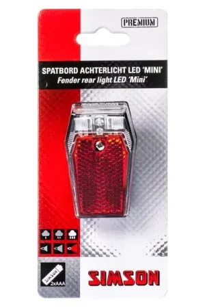 Betaalbaar Simson achterlicht Mini batterij spatbord