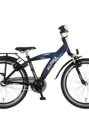 Veilige Betaling Alpina Yabber 24 inch Jet Black Metallic Matt - Sporty Blue