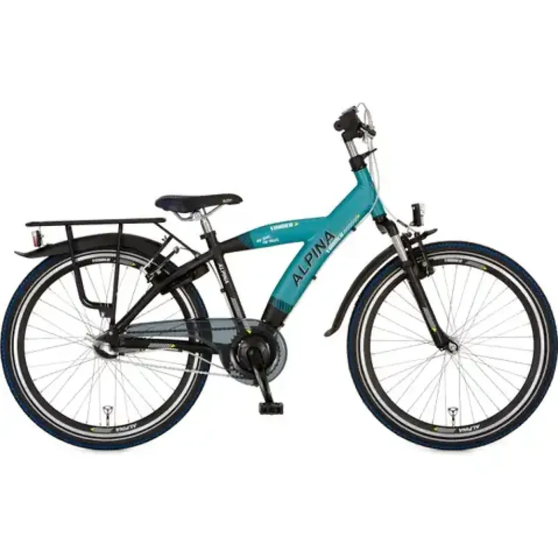 Speciale Aanbieding Alpina Yabber 24 inch Jet Black Metallic Matt - Pacific Blue