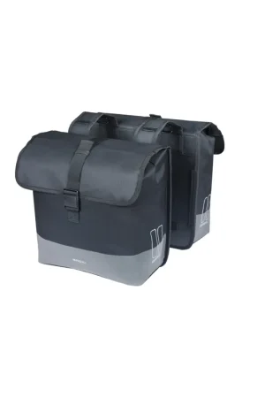 Aanbieding Basil fietstas dubbel Mara Evo zwart 28-34L