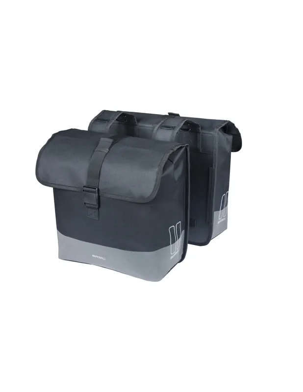 Aanbieding Basil fietstas dubbel Mara Evo zwart 28-34L
