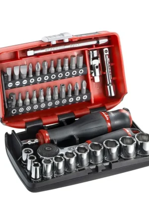 Facom dopsleutel set 1/4 Compact Nano met ratel 38-delig Snelle Levering
