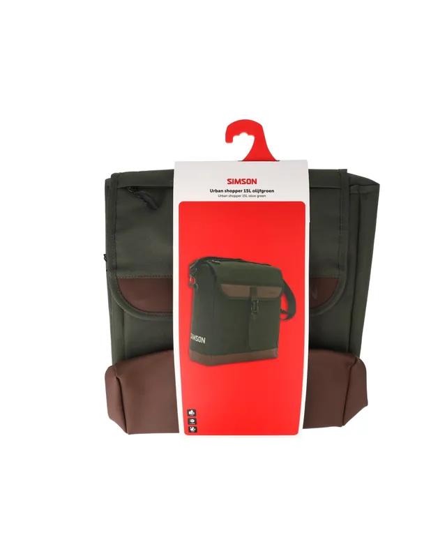 Aanbieding Simson fietstas enkel Urban olijfgroen 15L