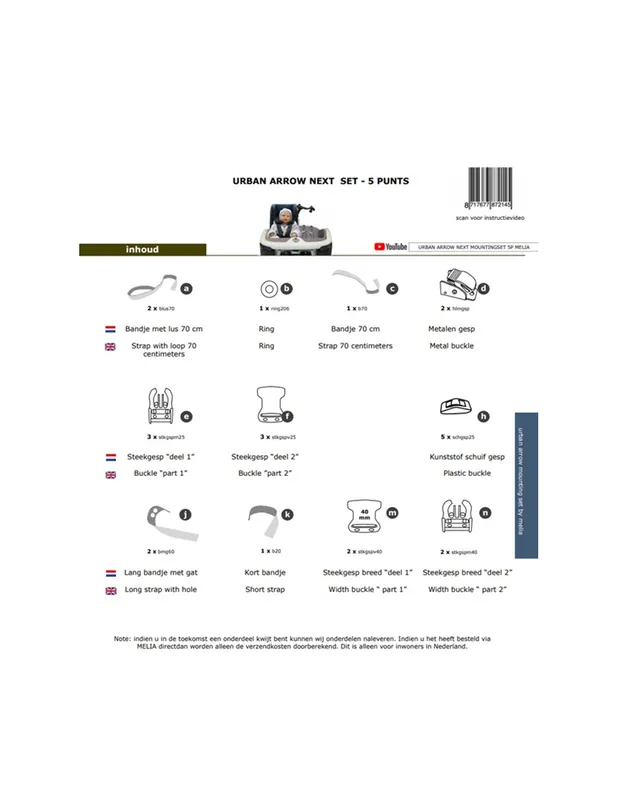 Melia baby/peuter schaal bev.set 5P Urban Arrow Next Korting