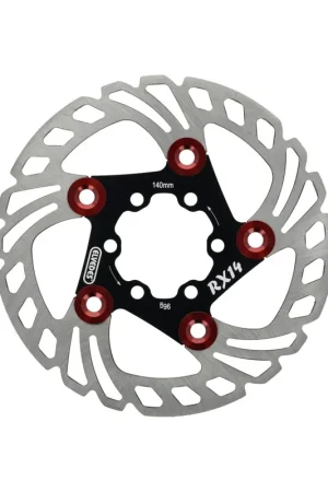 Weekendaanbieding Elvedes remschijf 140mm RX zesgats 1.8mm zwart/rood