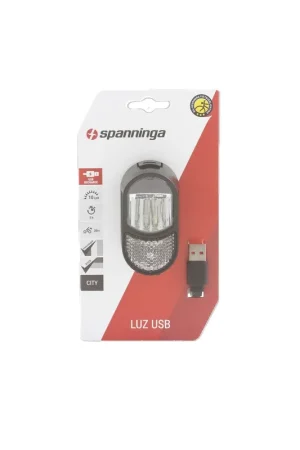 Seizoensaanbieding Spanninga koplamp Luz XB usb zwart