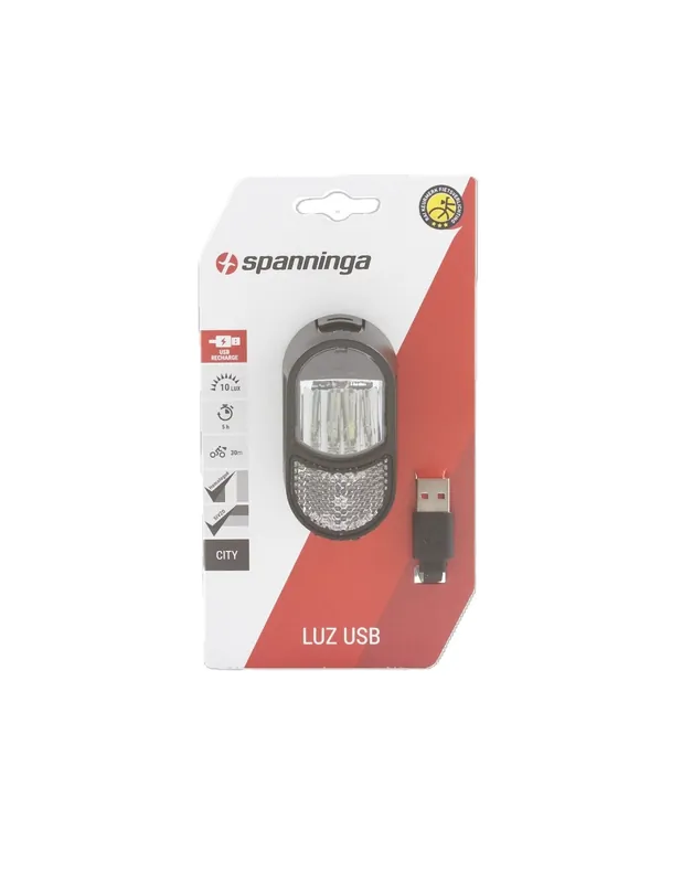 Seizoensaanbieding Spanninga koplamp Luz XB usb zwart