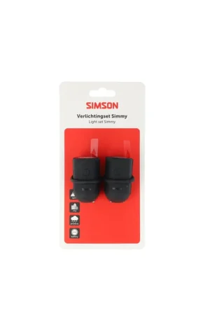 Bestel Nu Simson verlichtingsset Simmy batterij zwart