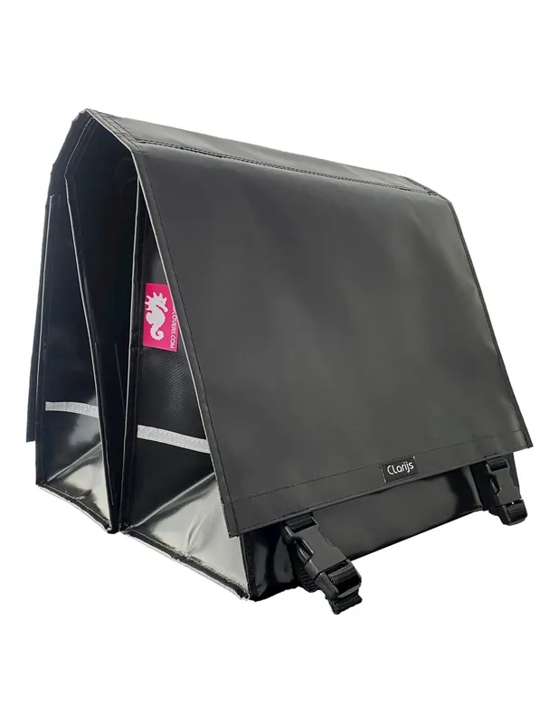Clarijs fietstas dubbel L PVC 40L met uitsparing zwart Favoriet