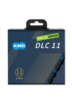 Actieprijs KMC ketting DLC11 black/blue 118s waxed