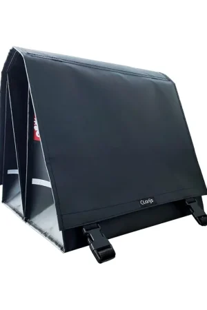 Koopje Clarijs fietstas dubbel L PVC 40L met uitsparing mat zwart