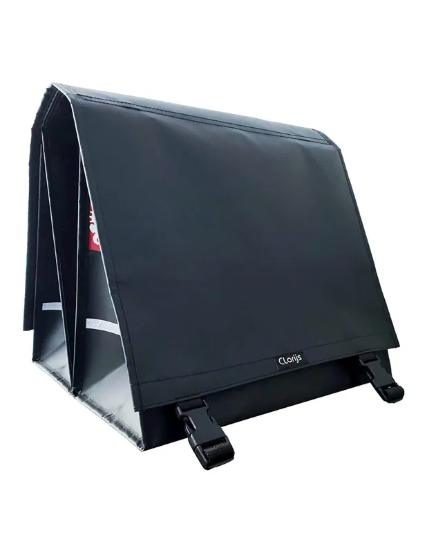 Koopje Clarijs fietstas dubbel L PVC 40L met uitsparing mat zwart