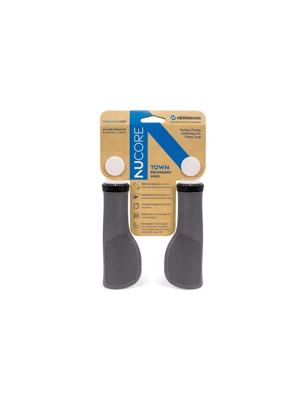 Snelle Levering Herrmans handvatten Nucore Grip town peak 130mm grijs