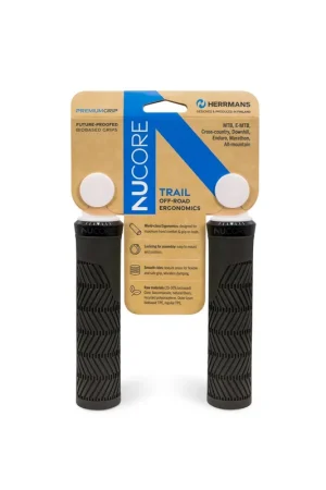 Flitsaanbieding Herrmans handvatten Nucore Grip trail wave 130mm zwart