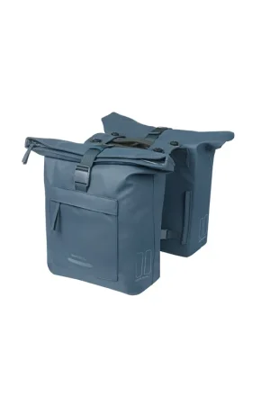 Premium Basil fietstas dubbel Brooklyn marine blauw MIK 41L