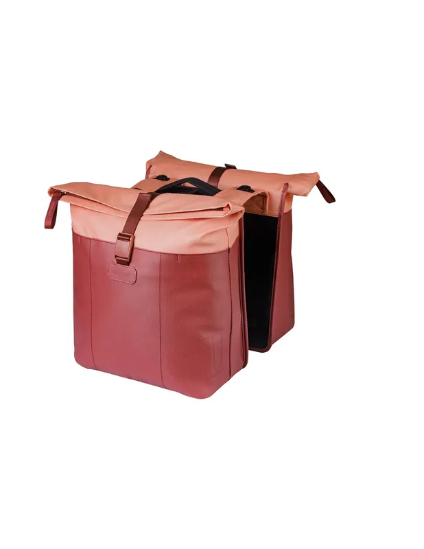 Actieprijs Basil fietstas dubbel Vive bordeaux/roze MIK 28-35L